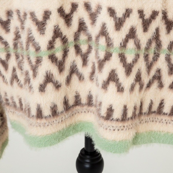 Southwestern vibe soft fuzzy shawl collar open style cardigan neutral L by a.n.a - Picture 7 of 12